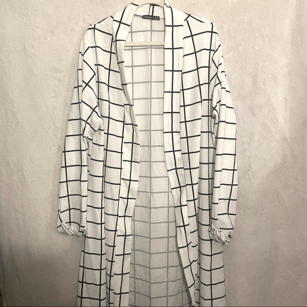 Boohoo White Maxi Duster